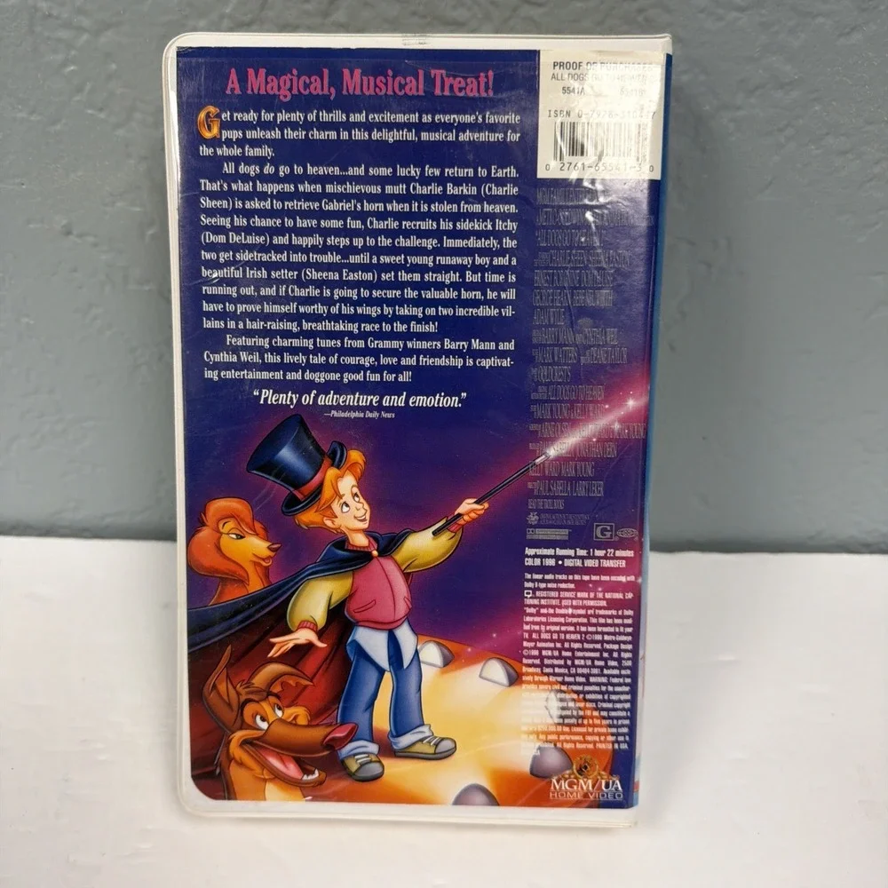 All Dogs Go to Heaven 2 VHS 1996‎ Movie Video Clam Shell Family Entertainment